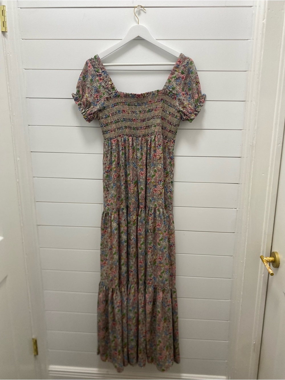 Buddy Love Multi-Color Floral Smocked Maxi Dress